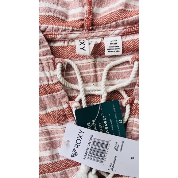NWT Roxy Paradise Calling Woven Poncho Hoodie Size S - Picture 4 of 10